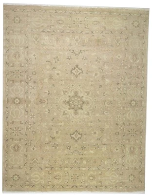 12x15 ft Transitional Oriental Rug Muted Floral Handmade Living Room Carpet - Image 1 of 4