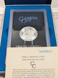 1884-CC Morgan Dollar GSA w/ Box and CofA Cool Carson City Coin! #CTW - Picture 1 of 3