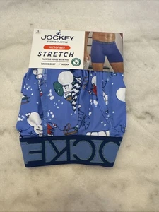 JOCKEY Herren Small Active Stretch 5" Mikrofaser Boxershorts Unterwäsche Schneemann - Bild 1 von 5
