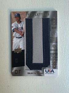 Delwyn Young 2008 USA Baseball Letters GAME USED LETTER PATCH Jersey #d /5 - Picture 1 of 2