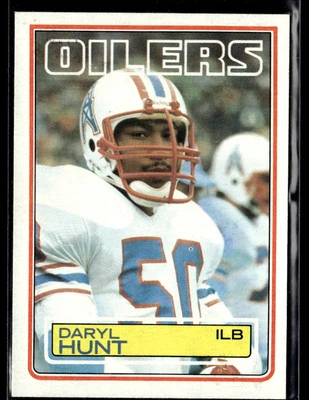 1983 Topps #277 Daryl Hunt Houston Oilers RC 2 - Image 1 of 2