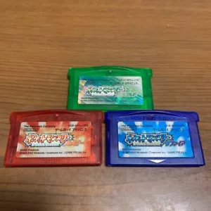 Pokemon Ruby Sapphire Emerald set / Nintendo Game Boy Advance GBA / Japanese - Picture 1 of 4