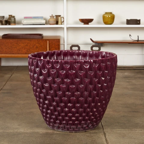 Phoenix-1 Planter Purple Glaze by David Cressey Architectural Pottery Vintage Cover