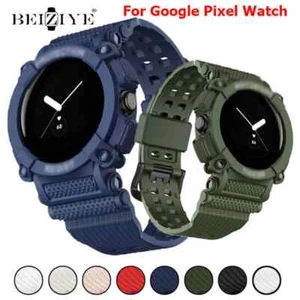 TPU Case Band for Google Pixel Watch 1 2 Anti-Shock Screen Protector - Picture 1 of 14