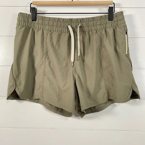 Vuori Womens Clementine 4" Shorts sz L Liner Drawstring Reflective Logo Active - Picture 1 of 10