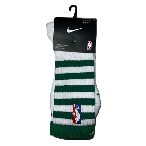Nike Boston Celtics City Elite NBA 75th Anniversary Crew Socks DA4952-100 Size L Cover