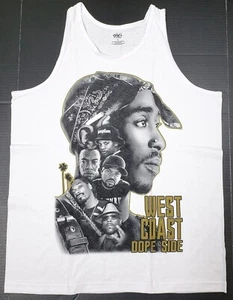 West Side Rappers Tank Top T-shirt Hip Hop Rap Vest Men's White New - Picture 1 of 2