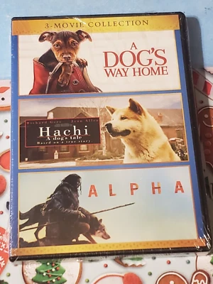 3 MOVIE COLLECTION - A DOG'S WAY HOME, HACHI. ALPHA, - DVD - NEW SEALED - Image 1 of 2