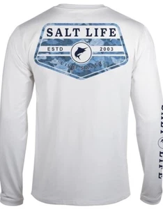 CAMISETA SALT LIFE Blanca "INCÓGNITO" L/S BOLSILLO SLX PERFORMANCE HOMBRE XXLLARGE - Imagen 1 de 5