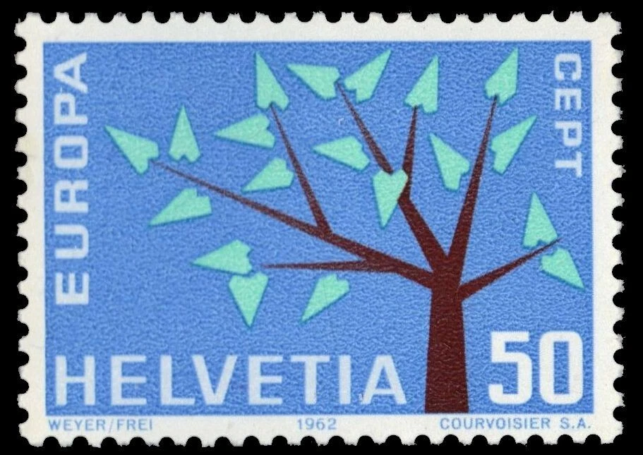 SWITZERLAND 417 - Europa "Stylized Tree" (pf98734) - Image 1 of 1