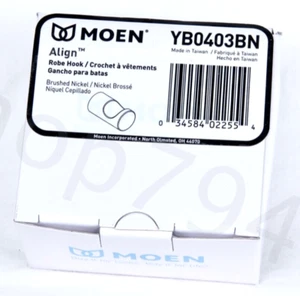 MOEN Align Robe Hook YB0403BN Brushed Nickel Hardware Unopened Original NEW - Picture 1 of 1