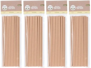 80 Papierstrohhalme Trinkhalme aus Papier Lebensmittel biologisch abbaubar Ø6mm - Bild 1 von 1