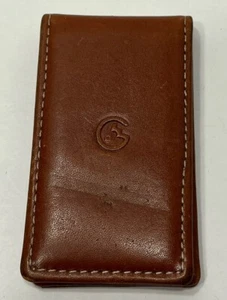 Genuine Leather Magnetic Money Clip Brown Pre Owned With Some Marks - Picture 1 of 6
