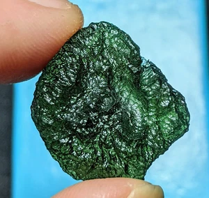 MOLDAVITE Tektite Genuine Crystal Chlum Czech Certified Authentic Meteorite - Picture 1 of 7
