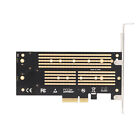 Adapter Card Dual M.2 SSD To PCIE 4X Expansion Card Hard Drive Reader Comput EOM