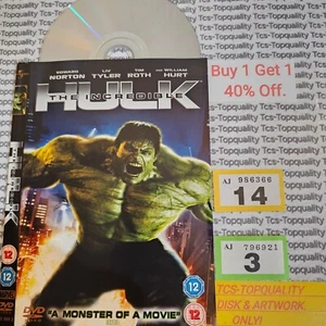 The incredible hulk Dvd Disc And Art Work only Save £s Eco - Picture 1 of 1