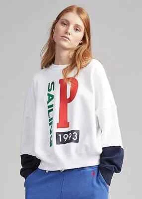 Polo Ralph Lauren Suéter Pullover Vela Náutica 1993 Blanco Mangas Largas De Colección Foto 1 de 4
