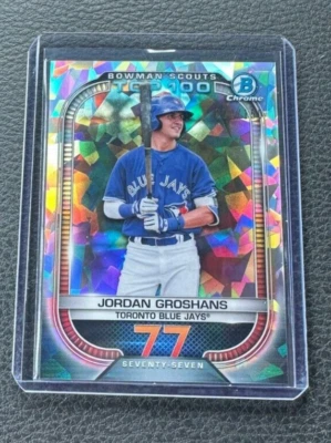 2021 Bowman Jordan Groshans Bowman Scouts Top 100 Atomic Refractor 090/150 - Image 1 of 2