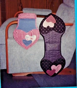 Applikation Quilt Sessel/Sessel/Tisch Nähen Caddy & Nadelkissen Herz Muster - Bild 1 von 9