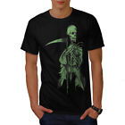 Wellcoda Grim Skeleton Death Mens T Shirt Evil Graphic Design Printed Tee
