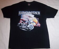 Harley Davidson Patriotic USA drapeau aigle moto avec drapeau homme T-shirt grand