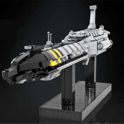 Custom MOC Carrier / Destroyer, Cruiser Ship with Stand from Movie 1139 Bricks - Image 1 of 4