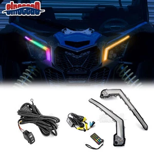 For 2017-2025 Can Am Maverick X3 XDS XRS RGB Front Turn Signal Light Wire Combo - Picture 1 of 24