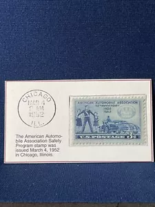 Estampilla de 3 centavos de dólar de The American Automobile Association - EE. UU. EN MUY BUEN ESTADO (1952) como nueva NH - Imagen 1 de 2