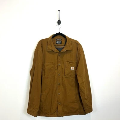 Chaqueta Camisa Carhartt Para Hombre 2XL Resistente Flex Lona Forrada de Vellón Frente a Presión Foto 1 de 4