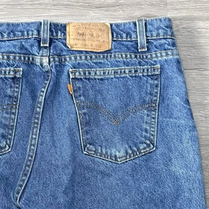 Vintage Levis 505 Jeans 38x31 (34x29) Orange Tab Denim Blank Tab 80s 90s USA - Picture 1 of 14