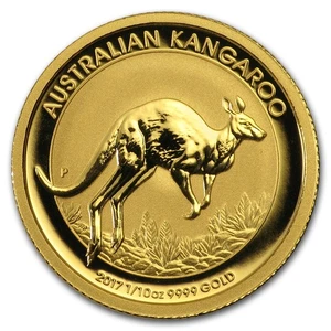 2017 Australia 1/10 oz Gold Kangaroo BU - Picture 1 of 4