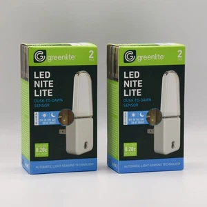 Greenlite NiteLite LED Night Lights 4-Pack Dusk-to-Dawn Sensor Shatterproof 3000 - Picture 1 of 8