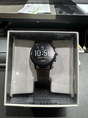 Fossil Gen 5 Smartwatch Carlyle HR Dark Brown Leather 44mm New Sealed Free Ship - Image 1 of 4