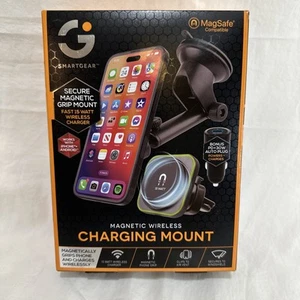 Smartgear Magnetic 15 Watt Wireless 3-1 Car Charging for iPhone & Android - Photo 1 sur 10