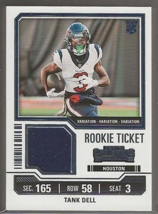 2023 Panini Contenders #TS26V Tank Dell Rookie Biglietto Swatches Variazioni-Texans - Foto 1 di 2