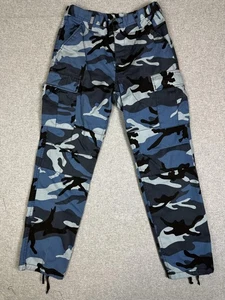 Pantalones cargo Rothco BDU para hombre pequeños regulares azules camuflados tácticos militares cordón - Imagen 1 de 9