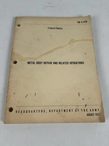 Department Of The Army Technical Manual TM 9-450 Metal Body Repair - Bild 1 von 8