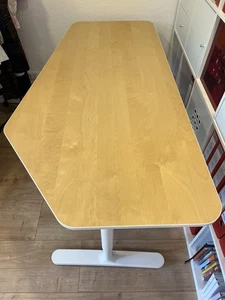 Ikea BEKANT Eck-Schreibtisch Birke / Weiß 160cm, 2x vorhanden - Bild 1 von 4