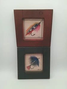 2 Fishing Flys Prints BY Family Creations Missouri Ozarks Joy & Chris Heimsoth - Picture 1 of 14