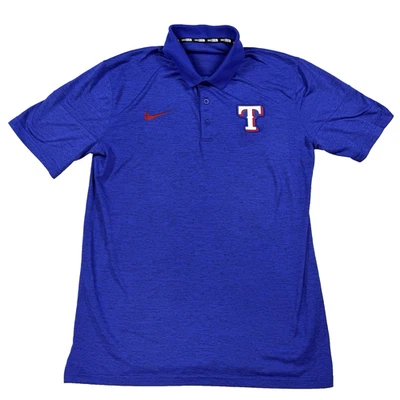 Para Hombres Nike Dri Fit Texas Rangers Polo Manga Corta Béisbol MLB Azul Talla M Foto 1 de 4