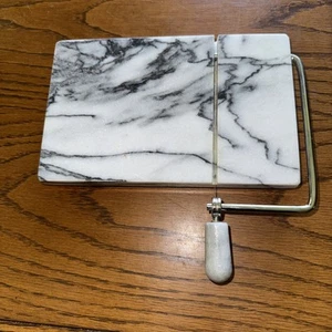 Marble Cheese Board And Cutting Wire - Picture 1 of 2