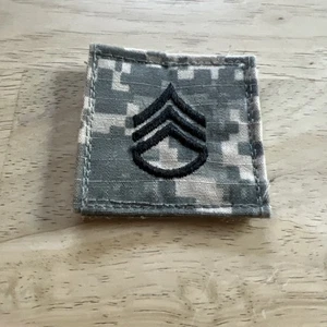 MILITARY PATCH DIGITAL ACU HOOK & LOOP US ARMY RANK STAFF SERGEANT E-6 - Picture 1 of 5