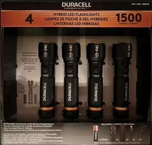 Duracell Torcia Ibrida Ricaricabile e AAA, 1500 Lumen, Confezione da 4 - Foto 1 di 6