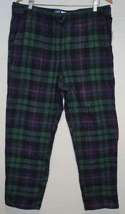 Unisex Neu mit Etikett Old Navy Flanell Schlaf Lounge Hose grün blau kariert Größe XL - Bild 1 von 4