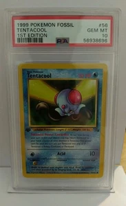 Tentacle 1st Edition PSA 10 Fossil Set 1999 56/62 Vintage - Picture 1 of 3