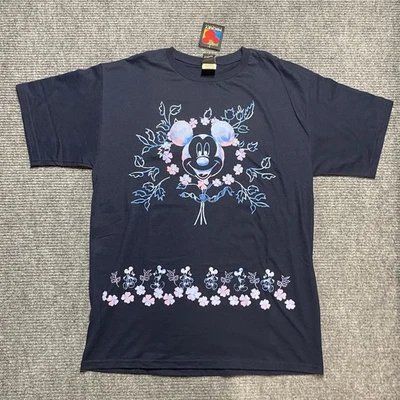 Camiseta De Colección Mickey Mouse Para Hombres XL Azul Jerry Leigh Años 90 Y2K Con Etiquetas Nueva de Lote Antiguo Foto 1 de 4