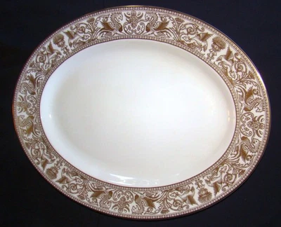 Wedgwood Florentine Gold Dragons Extra Large Turkey Platter Thanksgiving 17"X13" - Image 1 of 4