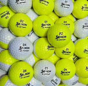25 SRIXON Z TAR DIVIDED WHITE YELLOW GOLF BALLS AAAA FREE SHIPPING - Picture 1 of 2