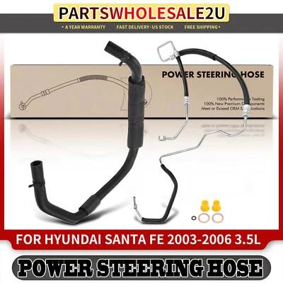 2x Power Steering Pressure & Reservoir Hose Assy for Hyundai Santa Fe 2003-2006 - Image 1 of 4