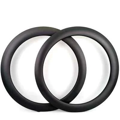 2 Pc Carbon Fiber Clincher Rims for Road Bike 700C Disc Brake UD Matte Finish - Image 1 of 4